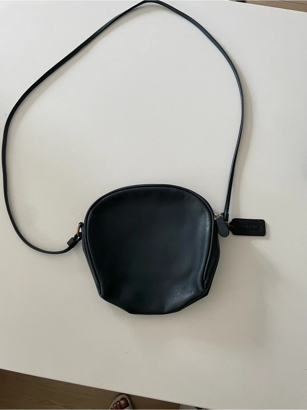 Vintage Coach Black Soft Leather Crossbody Bag Purse Excellent!